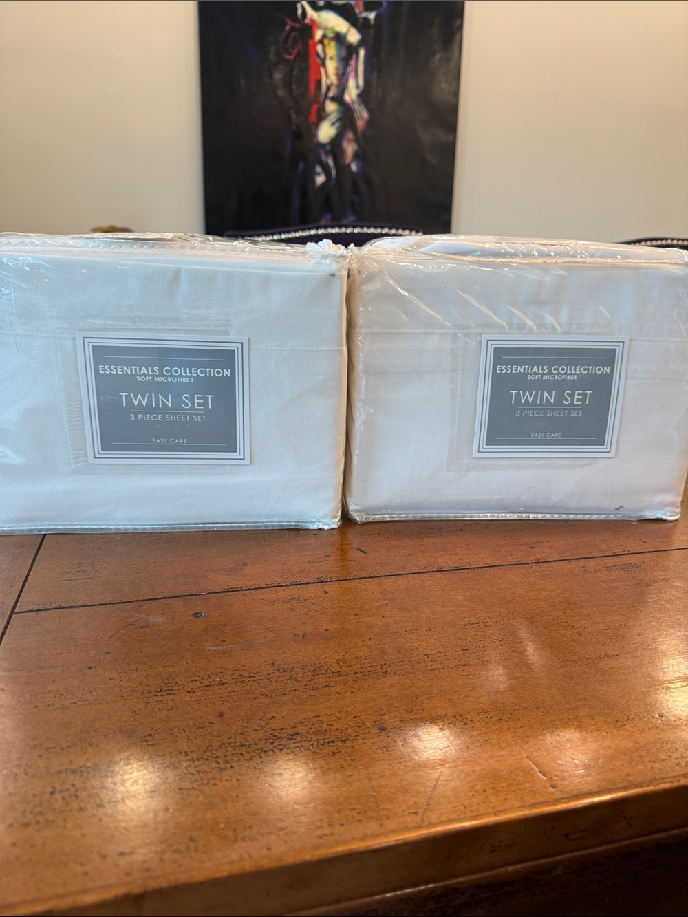 NWT - 2 Twin Sheet Sets Soft Microfiber Essentials Collection White/Cream